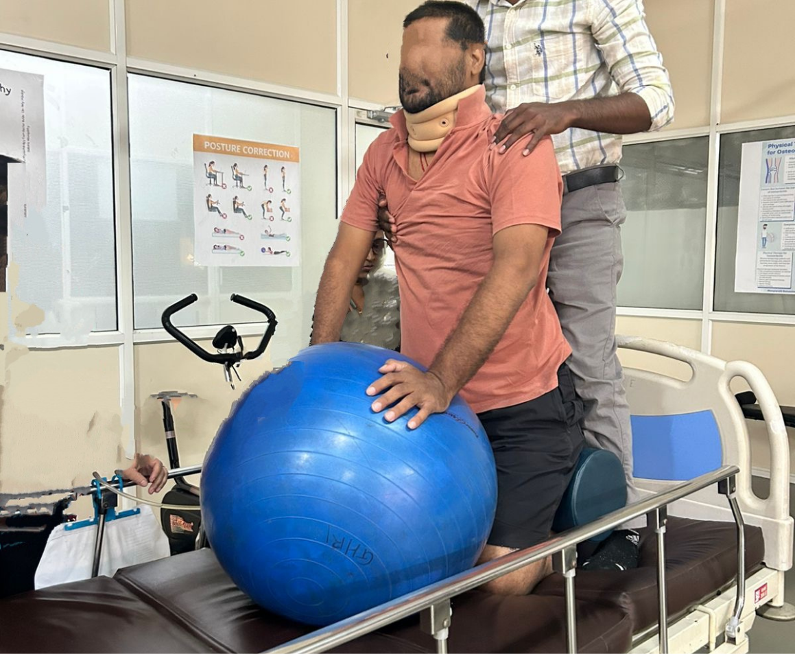 A physiotherapy consultation session